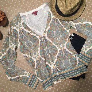 CLOSET CLOSING 8/15 - Merona Paisley Cardigan